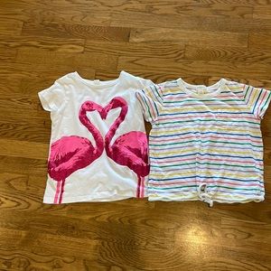 Girls size 8 Crewcuts short sleeve shirts - 2 shirts